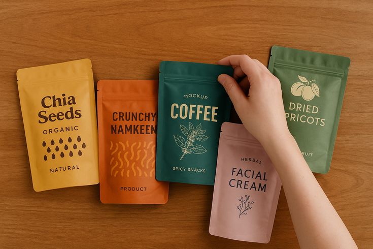 printed lay flat pouches