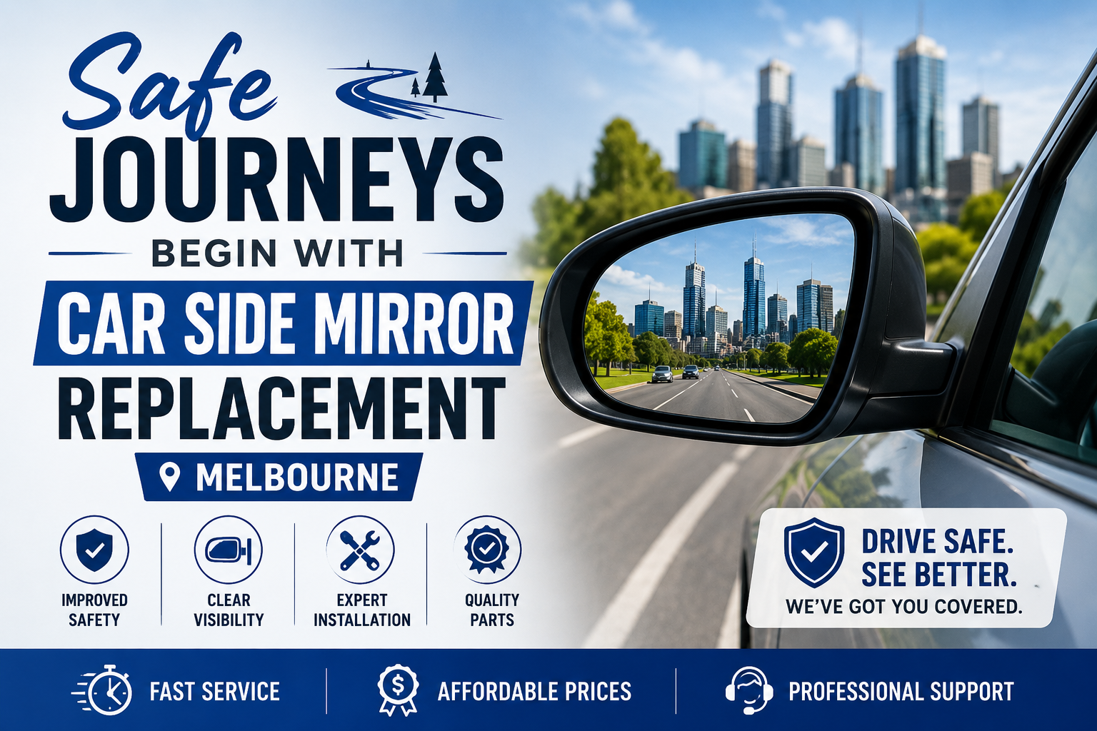Safe Journeys Begin with Car Side Mirror Replacement Melbourne